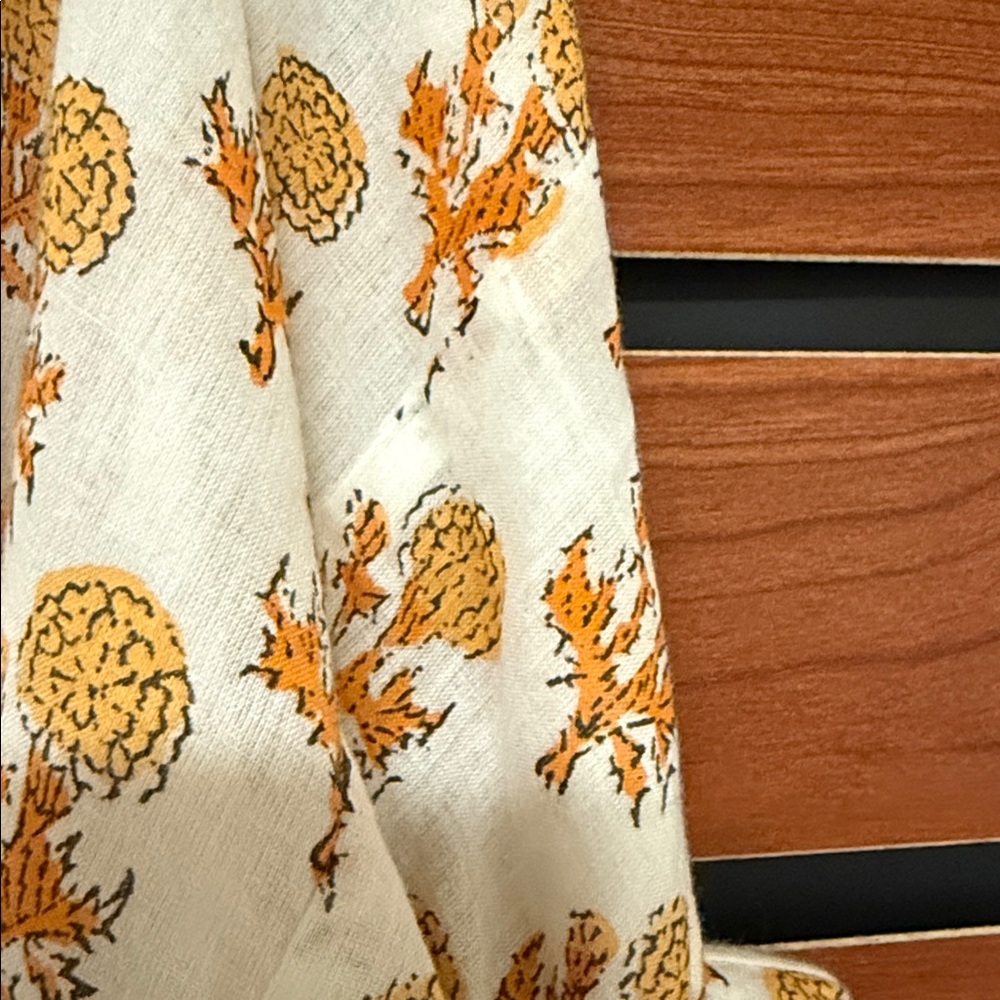 Emerson Fry India Collection Cream and Orange Blouse - Picture 5 of 9